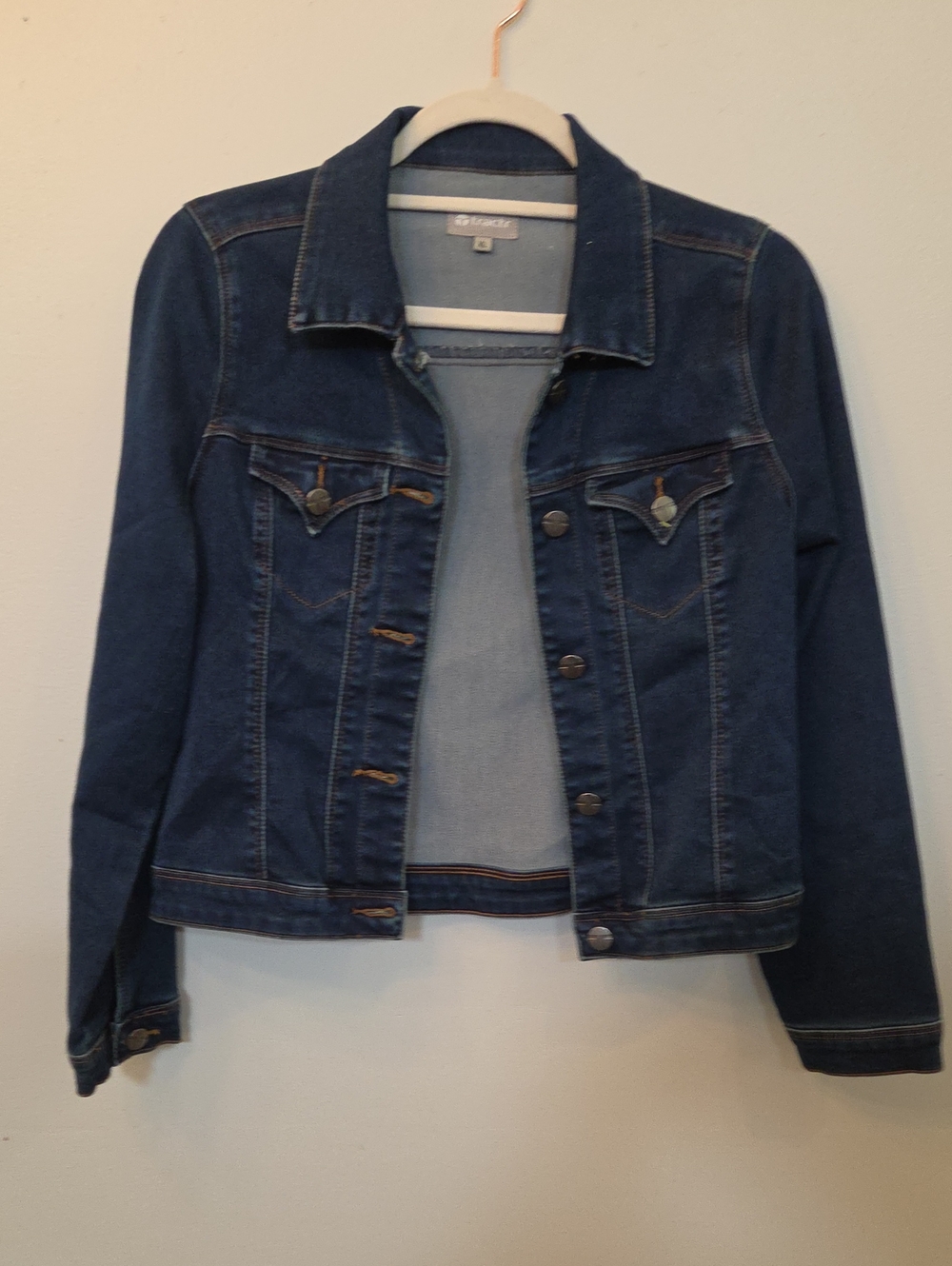 Classic Dark Blue Denim Jacket - Women